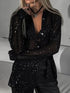 'Acacia' Sequin Long Sleeve Shirt - Celes Fashion